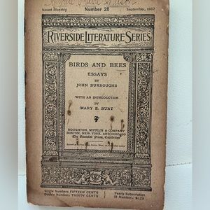 Birds and Bees Essays by John Burroughs, No. 28, September, 1887